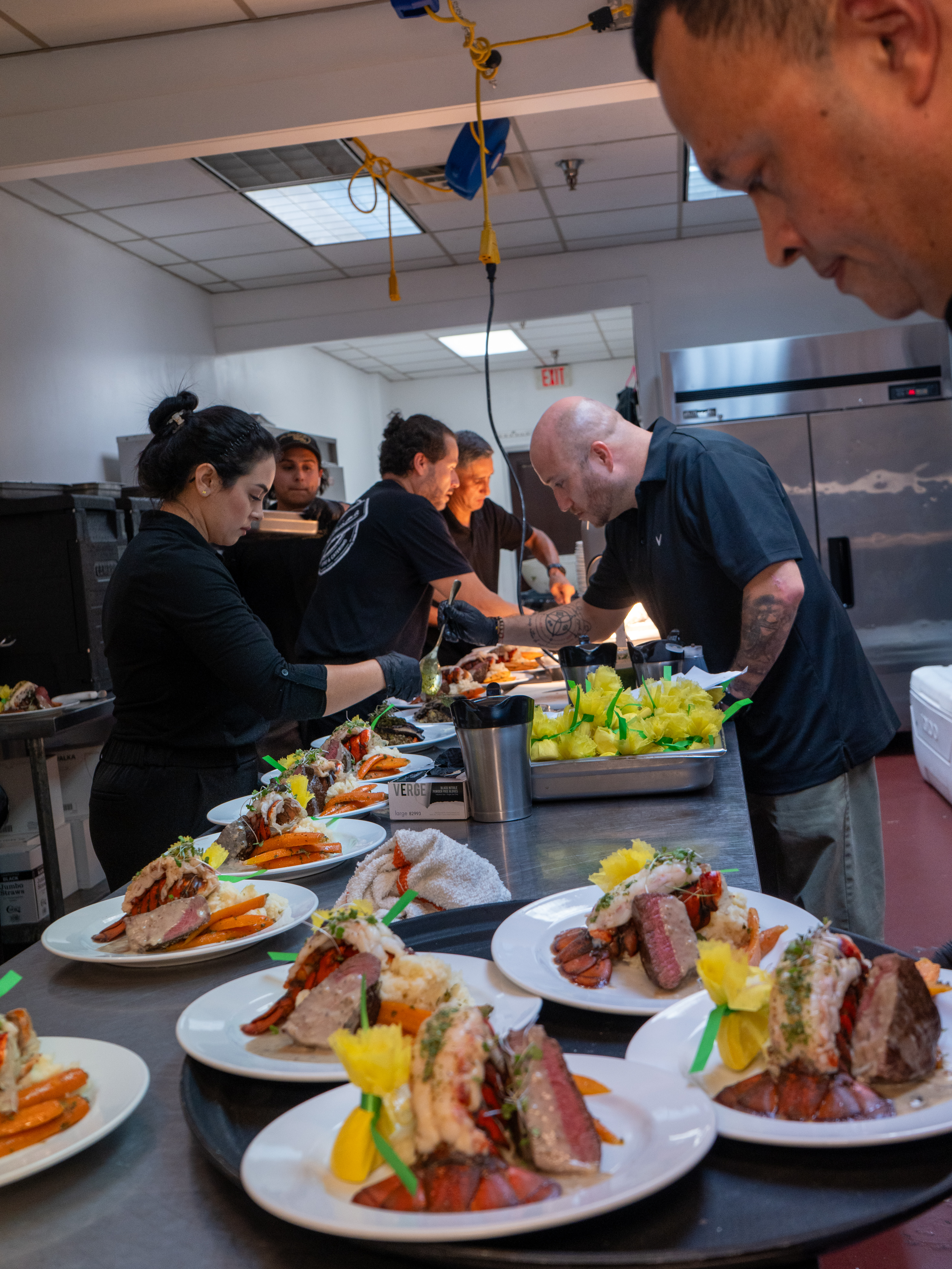Legacy Catering kitchen team at work